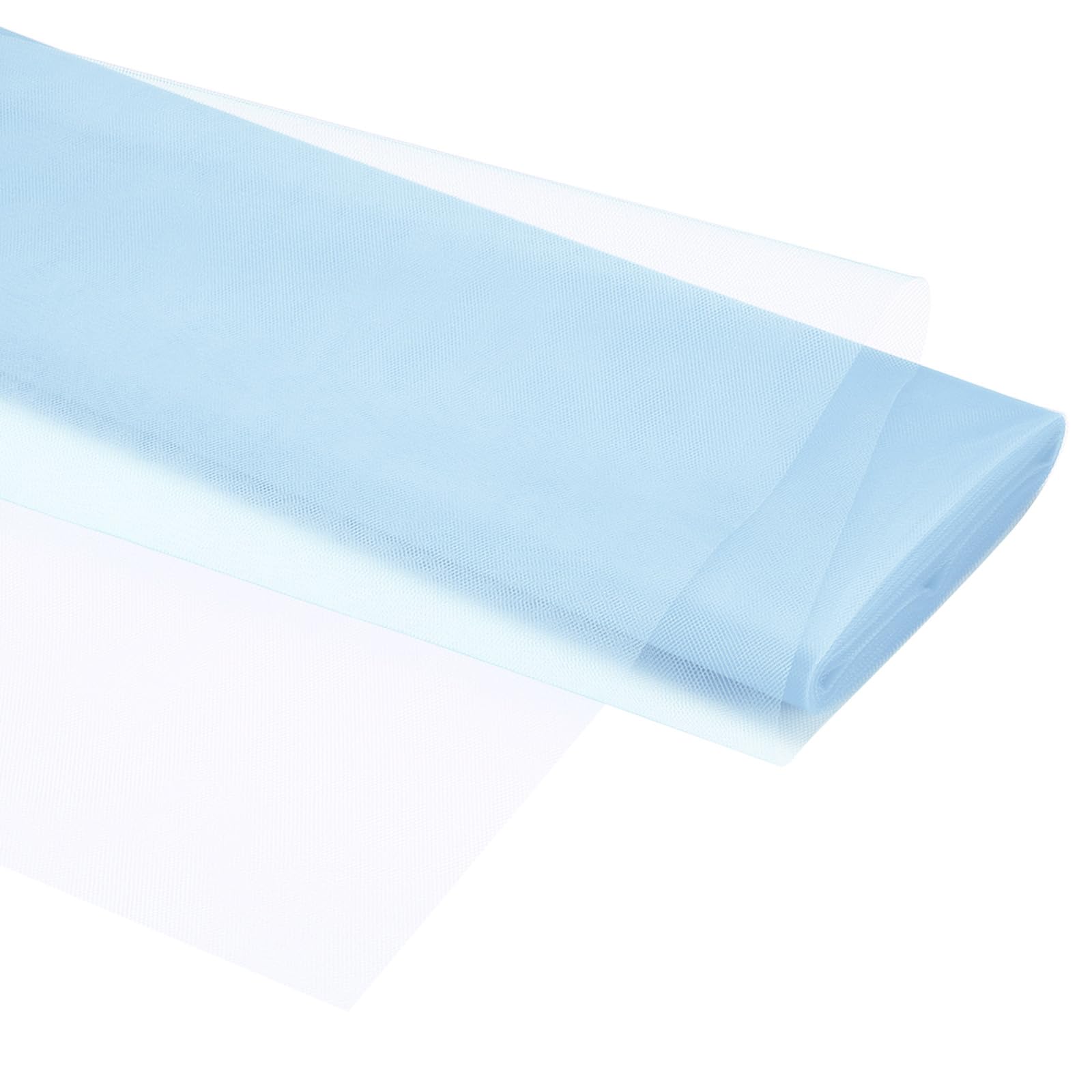 PATIKIL Tulle Fabric Rolls, 54 Inch by 20 Yards Fabric Spool Tulle Ribbon Netting Bolt for DIY Crafts Wedding Party Decorations, Tutu Skirts, Table Skirt, Gift Wrapping, Light Blue
