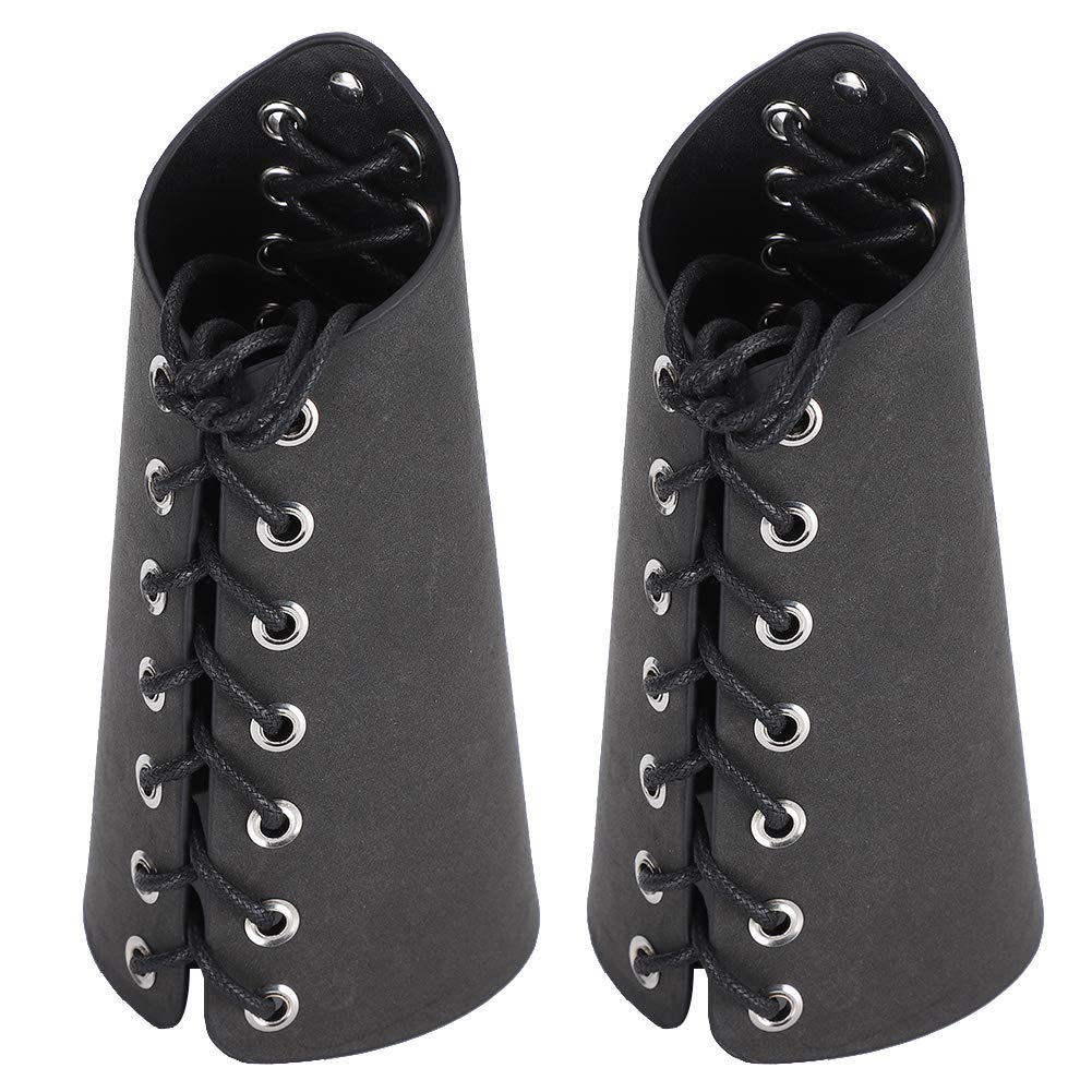 2pcs Leather Arm Guards PU Leather Adjustable Arm Wristband Medieval Bracers Punk Bracers for Women Men Boys