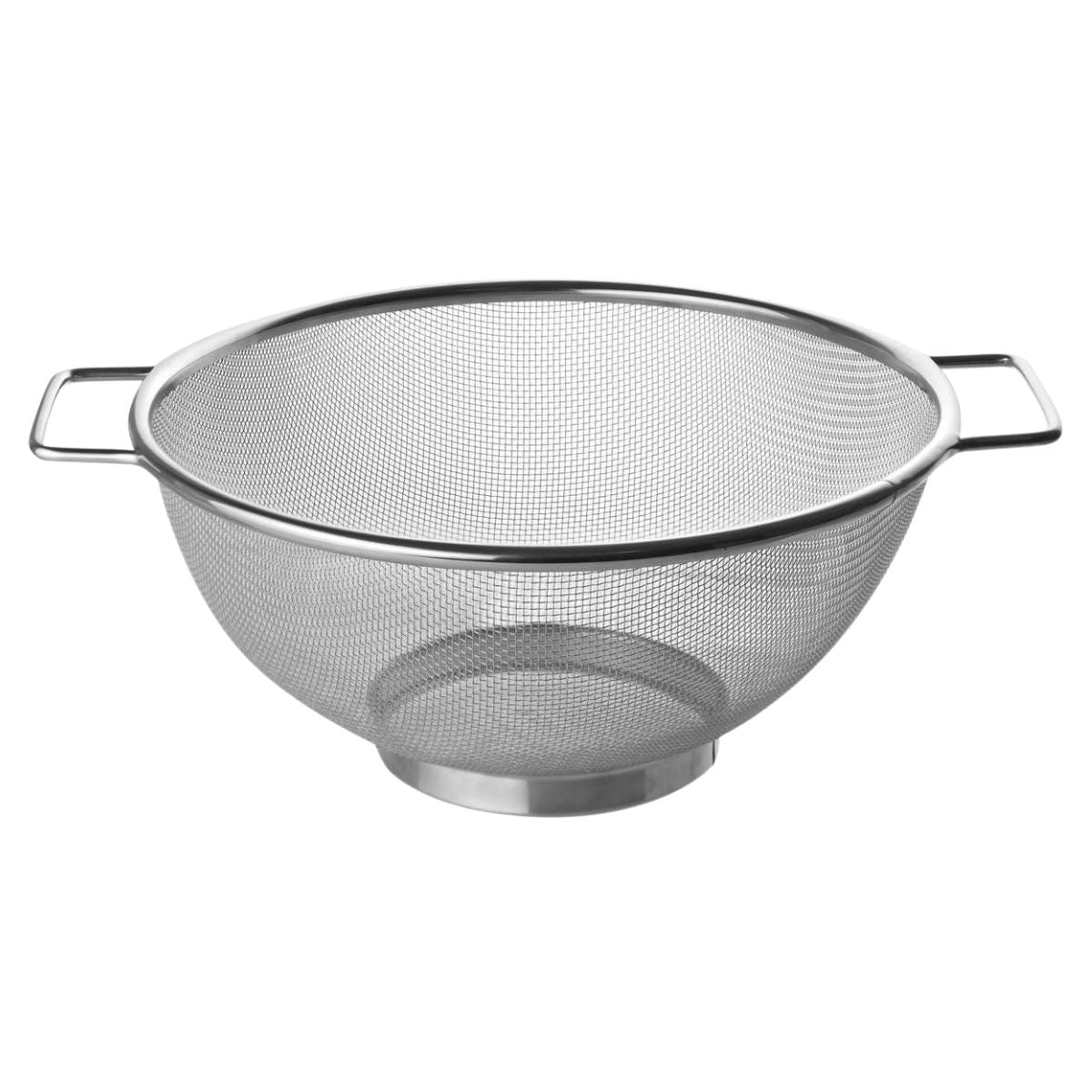 Fackelmann Wire 26cm Colander, Stainless Steel, Fine Mesh Sieve, for Straining, Drainer with Sturdy base & Two Handles, Twin Handle Free standing Rice & Flour Sifter, Pasta Noodle & Vegetable Strainer