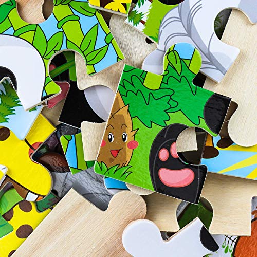 Aitey Wooden Jigsaw Puzzles for Kids Ages 25 Toddler Puzzles 9 Pieces