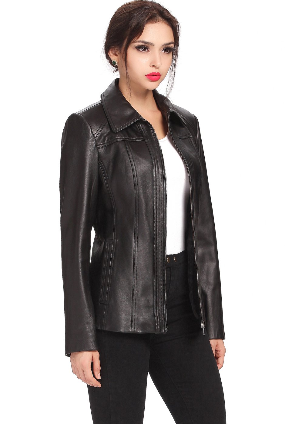 BGSD Women's Ellen Lambskin Leather Jacket