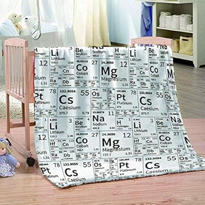 Blanket Super Soft Warm 3d Creative Chemical Element Text Flannel