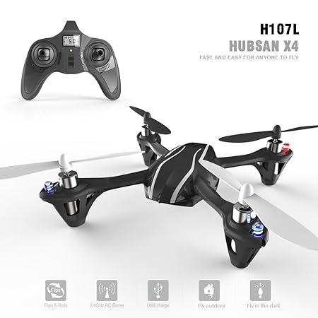 Hubsan Drohne H107L X4 Quadcopter 2,4 GHz 6-Achsen Gyro Flips 360 ° LED