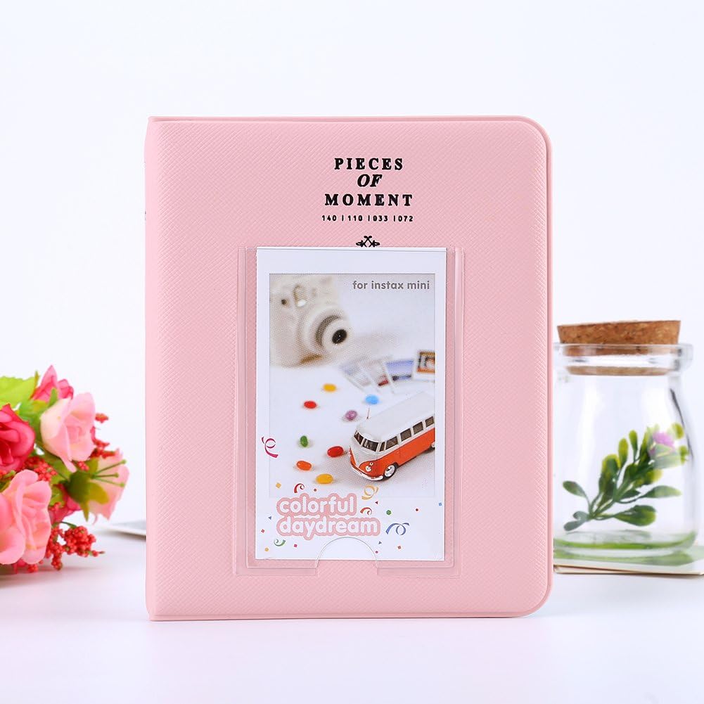Mini Photo Album, 60mm x 85mm 64 Pockets 3 Inch Photo Book Album for Fuji Mini 8 7s 25 50s 90, Pink, Medium - Image 5