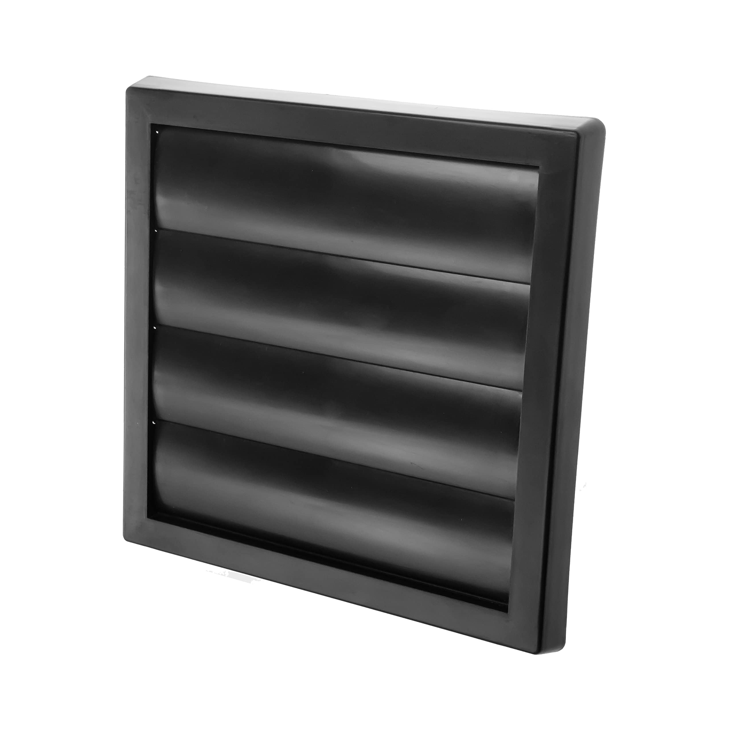 Vent Systems Ø6" Inch Black Plastic Exterior Vent Cover – Heavy-Duty Louvered Grille with Mesh Screen, Airflow Shutter – for Dryer Vents, Garage, Outdoor Walls – Weatherproof HVAC Exhaust Hood — image 1