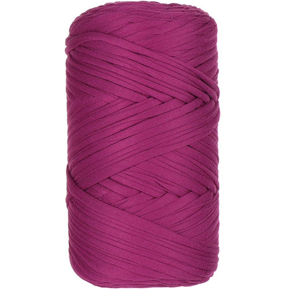 1 Pcs 400g Cotton Soild Color T-Shirt Yarn Fabric Crochet Yarn for DIY Knitting Handbags Hat Shoes Purse Basket