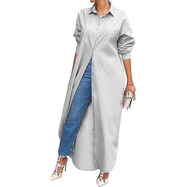 Choichic Button Down Dress for Women Casual Long Sleeve