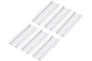 MECCANIXITY DIN Rail Slotted Aluminum Mounting Guide 4 Inch x 1.4 Inch x 0.3 Inch for Equipment Installation Pack of 6 Pcs