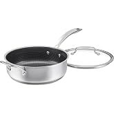 Cuisinart Saute Pan, PurelySear Hybrid, Stainless Steel, 3.5 Qt | Hybrid stainless steel saut&eacute; pan with lid for searing and browning, everyday nonstick pan, induction compatible, FPS33-24H