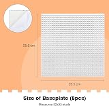 Lekebaby White Peel and Stick Baseplates 4 Pack 25.5 x 25.5 cm Compatible view 6