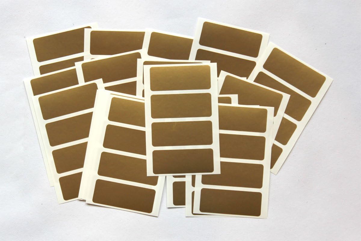 80 Gold Stickers Sticky Coloured Self Adhesive Labels for Colour