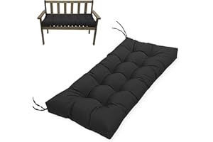 MTMR Outdoor Bench Cushion-44X19 Water-Repellent Tufted Porch Swing Cushions with High Elasticity PP Cotton and Ties Fade-Resistant Patio Outdoor Chair Cushion for Bench Furniture, Indoor Seat Cushion