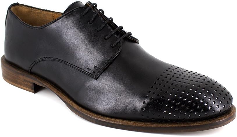 Peter Blade Derby Black Silver Leather Milliard