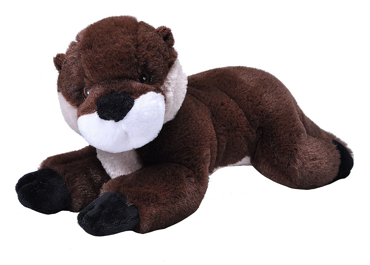 Wild Republic EcoKins River Otter Stuffed Animal 12 inch, Eco Friendly Gifts for Kids, Plush Toy, Handcrafted Using 16 Recycled Plastic Water Bottles