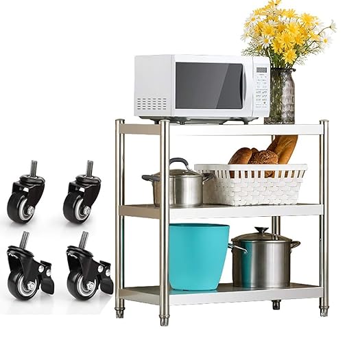 Soporte De Carrito De Microondas, Almacenamiento De Utilidad De ...