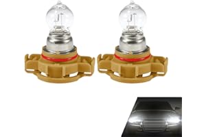 YYTQP 2 PCS PSX24W Car Fog Light Bulb, 12V Daytime Running Lamps, Turn Signal Bulb, Brake Light, Reversing Light Bulb, Automotive Clear Glass Bulbs Lighting Accessory, Universal for Most Cars (White)
