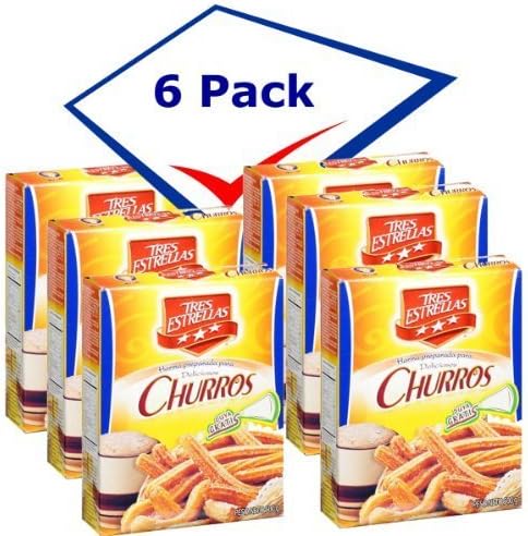 Tres Estrellas Churro Mix. 17 oz each. save with this 6 Pack. by Tres Estrellas
