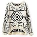 Amoin Women Sweater Round Neck Long Sleeve Knitted Pullover Jumper Loose