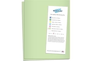 NANOLAP PSA Lapping Film, 2 Pc 1 Micron (14,000 Grit) Adhesive Polishing Paper, 8-1/2” x 11” Microfinishing Fine Sanding Pape