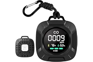 SZFZMZ Carbon Monoxide Detectors, 3-in-1 CO Detector Portable Carbon Monoxide Detector with Magnetic Suction, Travel Carbon Monoxide Detector with Temp and humi Sensor, Rechargeable Battery for 480H Standby