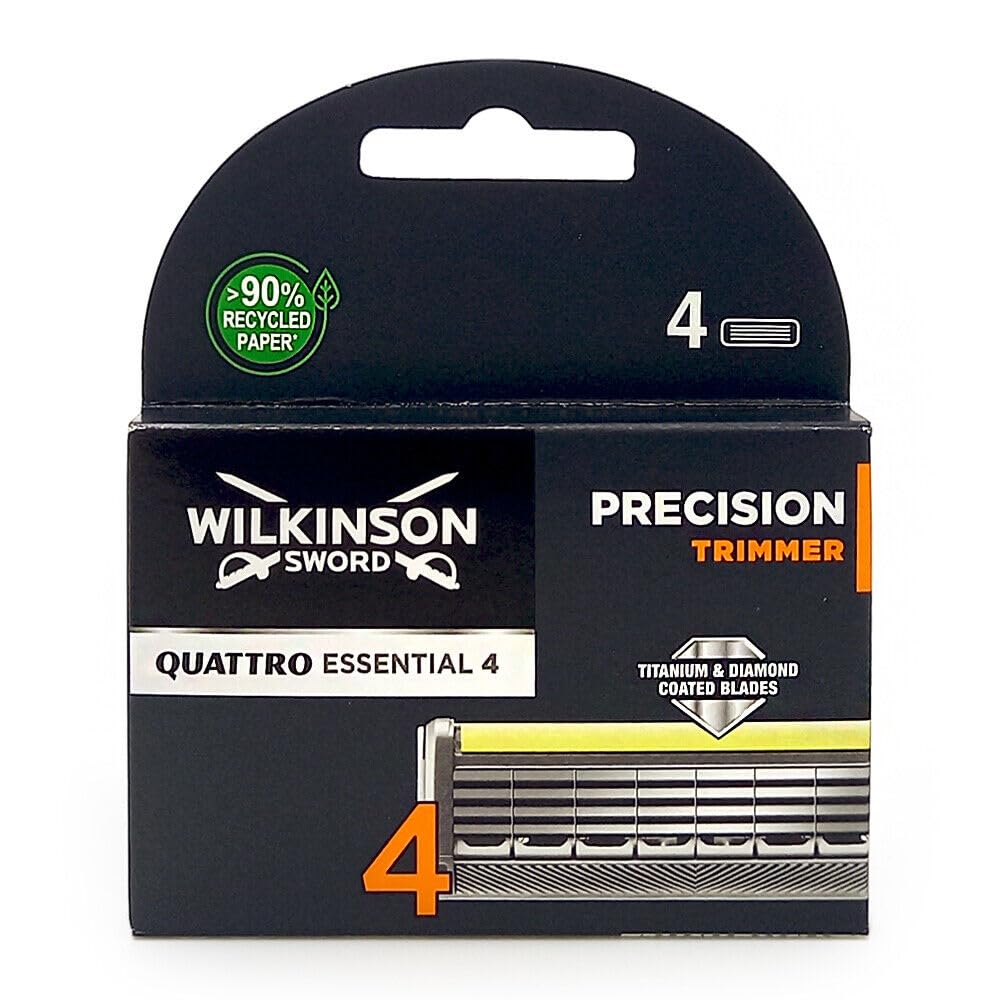 Wilkinson Sword Quattro Titanium Precision Razor Blades -Pack of 4