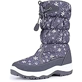 CIOR Women's Snow Boots Winter Water-Resistant Fur Lined Frosty Warm Snow Boots U120WMX002-D.Gray-38