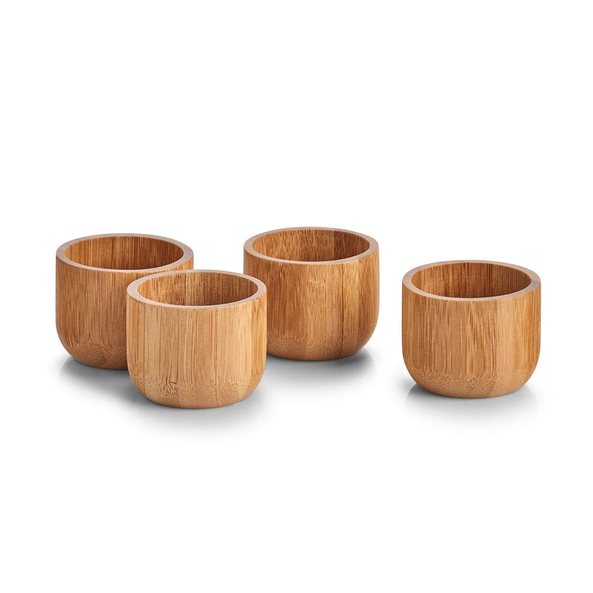 Zeller 25368 Egg Cups Set of 4 Bamboo Diameter 5 x 4 cm