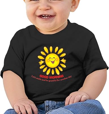 Amazon Com Good Morning Fun Novelty Baby Girl Boy Short Sleeve
