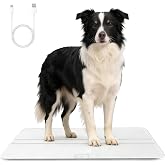 Digital Pet Scale for Dogs and Cats, Large Dog Scale,Max 220lbs,Rechargeable Version, 3 Weighing Modes lbs,kg,st,Precision 10g, 27.16&times;12.99 Inches