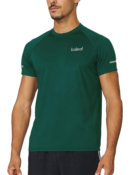 Men's Quick-Dry Athletic T-Shirts - 100% Polyester Running Workout Tee (Short Sleeve)