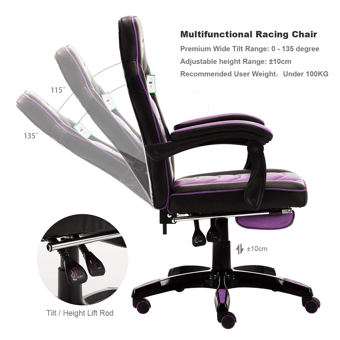 JR Knight LC02 Kids Gaming Chair, Young Generation Design Home Office