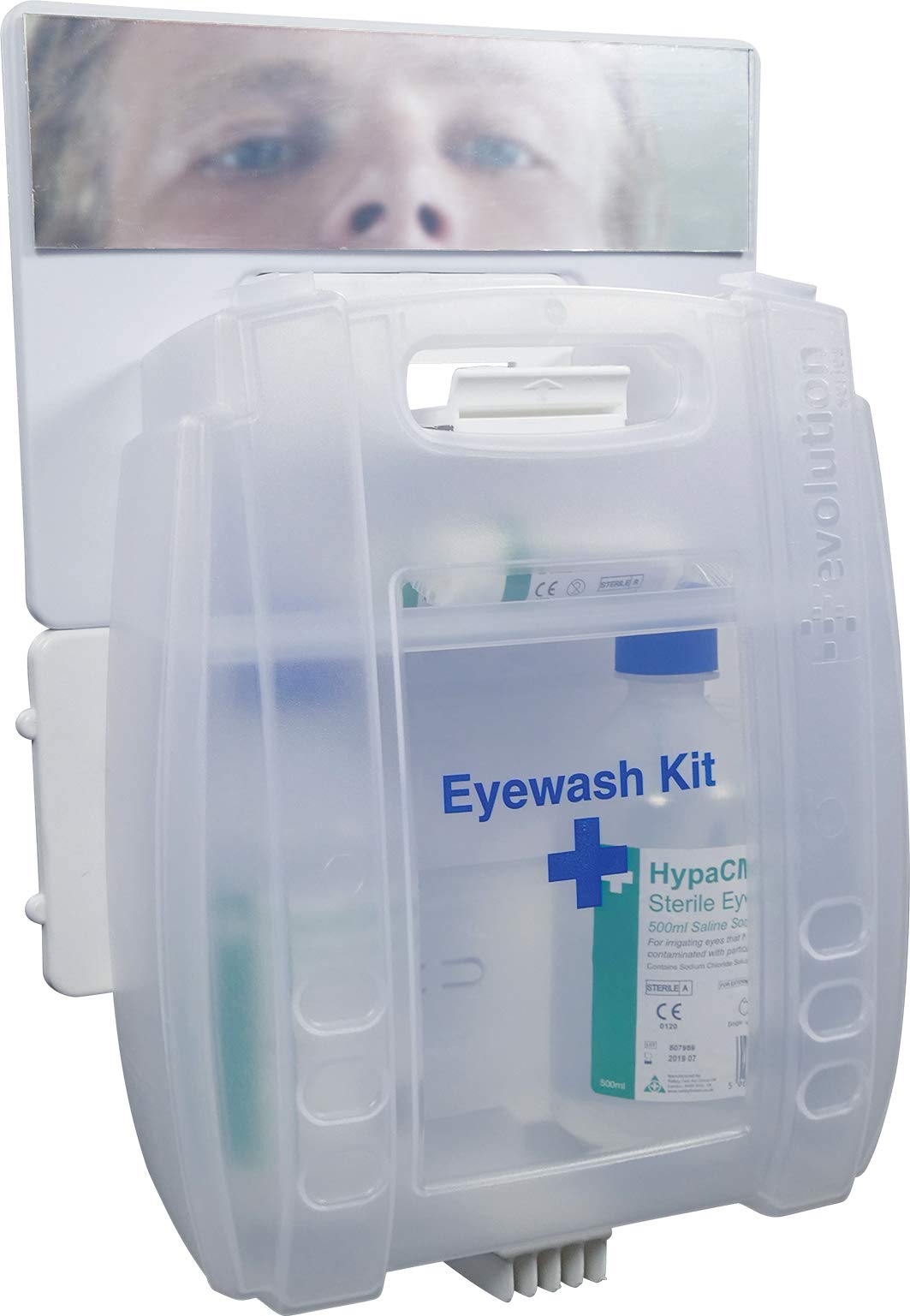 Safety First Aid Group E459M Evolution Plus Eyewash Kit with Mirror, 2 x 500 ml
