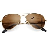 Pro Acme Polarized Classic Aviator Sunglasses Metal UV400 for Women Men | 58/62MM Lens,Anti-Glare for Driving,Lightweight,Leather Case,Perfect for driving, beach, and daily wear