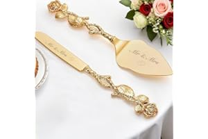 Personalized Wedding Cake Knife and Server Set, Custom Cake Cutter and Cake Server for Wedding, Engagement, Birthday