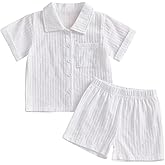 Baby Boy Summer Clothes Set Button Down Shirt Tops + Shorts 2PCS Cotton Solid Infant Toddler Outfit With Pockets