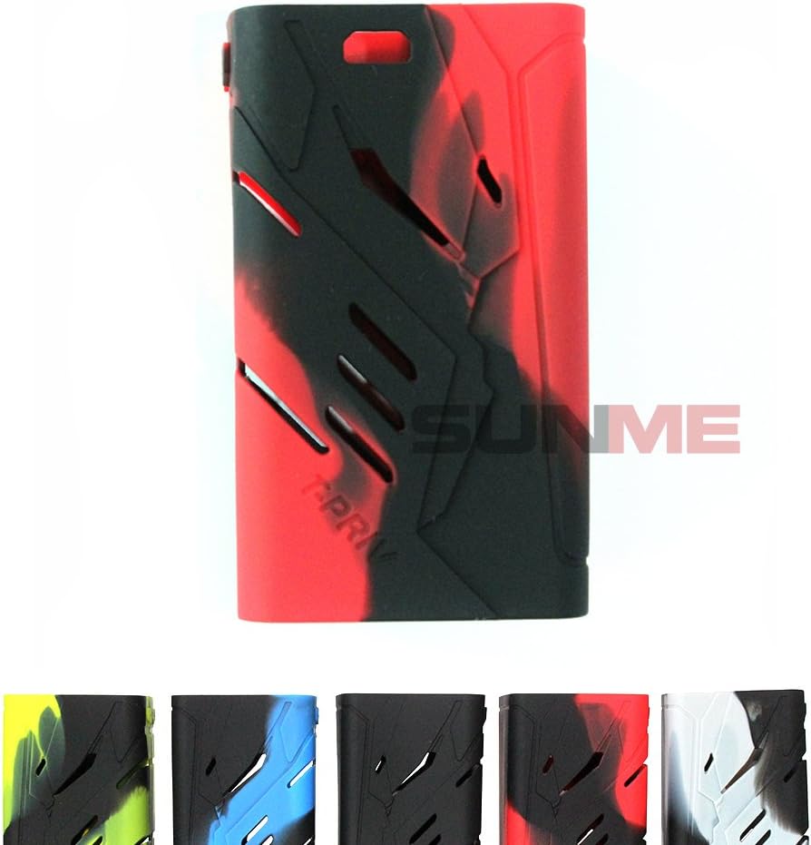 SUNME Protective Silicone Case for SMOK T-PRIV 220W Mod Kit (Red/Black)
