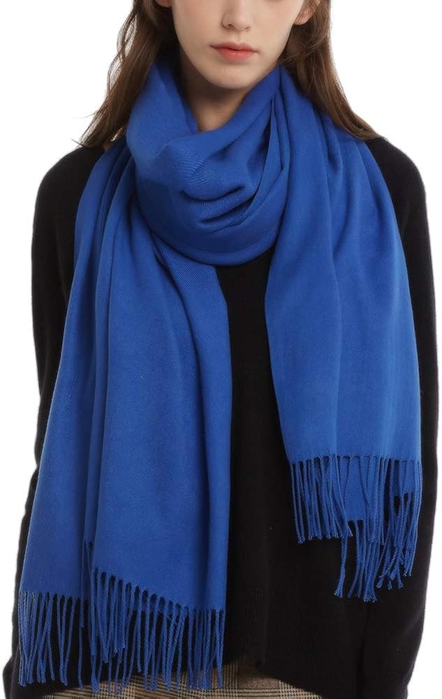 FURTALK Womens Scarf Ladies Pashmina Shawls and Wraps Large Soft Warm Blanket for Gifts Winter, Royal Blue