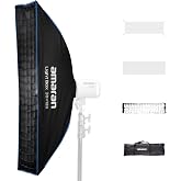 amaran Light Box 30120 Softbox,Quick-Setup Narrow Rectangular Softbox | Foldable One-snap Bowens Mount Soft Box for amaran 60 /100/200 /150c 300c halo 200x 300x 600x