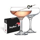 the mask el turko Champagne Cocktail Glasses Set of 2, Elegant Coupe Cocktail Glasses, Martini Glasses, Long Stem Glassware (2 Pcs (9oz/270ml))