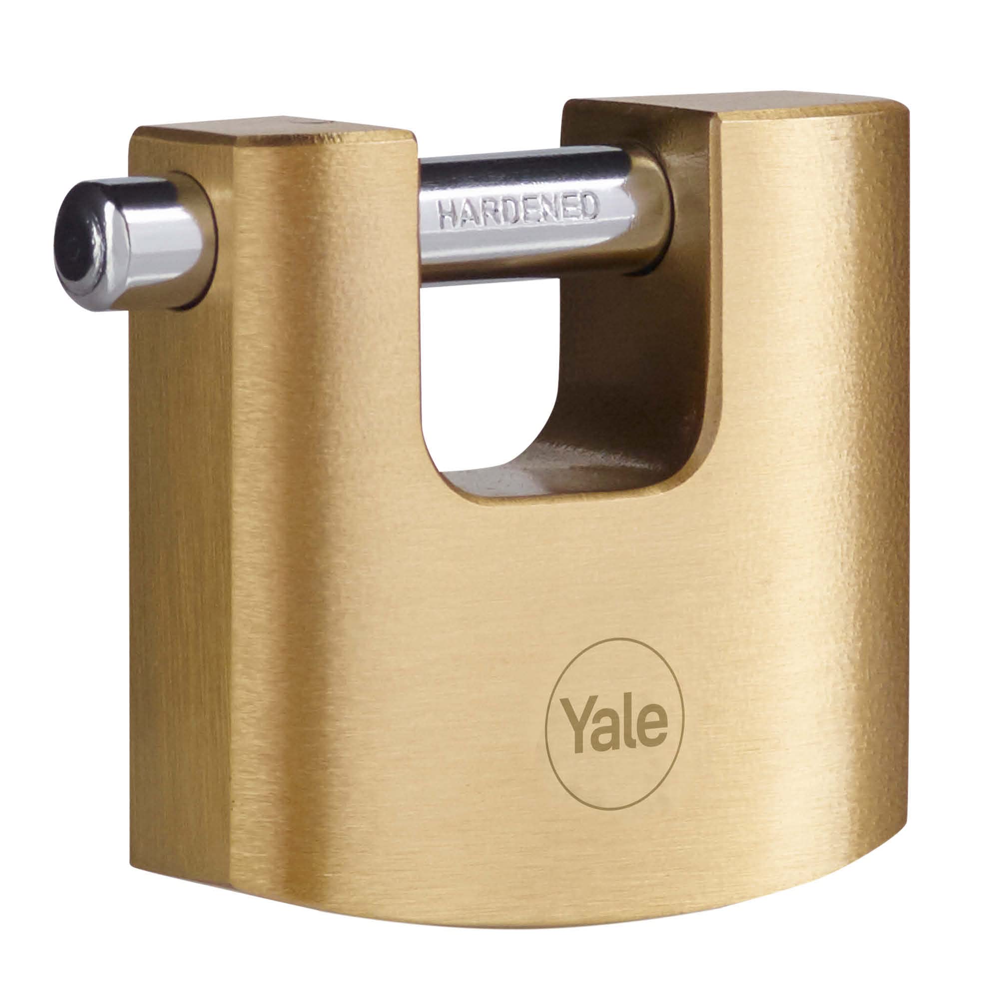 Yale - Y114B/70/113/1 High Security 70mm Brass Shutter Padlock - Shutter Hardened Steel Shackle - 3 Keys