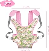 Aolso Baby Doll Carrier 14-18in Front Back Adjustable Cotton Pink Flower view 2