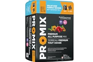 Horti Culture PROMIX All Purpose Potting Mix, 2 ft³ Compressed | 20% Bigger Plants Formula | Ready-to-Use Soil for Flowers, V