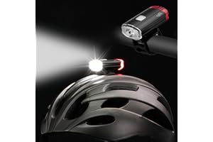 Bike Helmet Light, USB Rechargeable Dual Front & Rear Cycle Helmet Lights,IPX3 Water Resistant Portable Bike Helmet Torch for