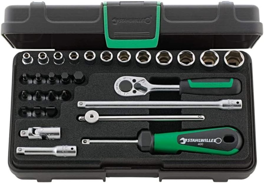 Stahlwille 96011138 40/24/6 Socket Set 1/4 Inch, 30 Pieces, Colour, Size