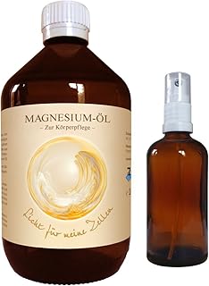 Zechstein Inside MagnesiumÖl Magnesiumchlorid Natursole 1000ml inklusiv Sprühflasche aus Glas 100ml