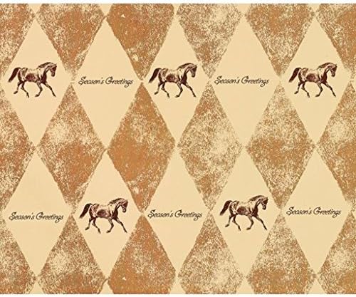 Horseshoe Gift Packaging Holiday Harlequin Horses Gift Wrap Roll