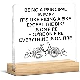 Principal Appreciation Gifts for Women Men, Gifts for School Principal Leaving Birthday Christmas Back to School, Principals Acrylic Sign Office Desk Decor