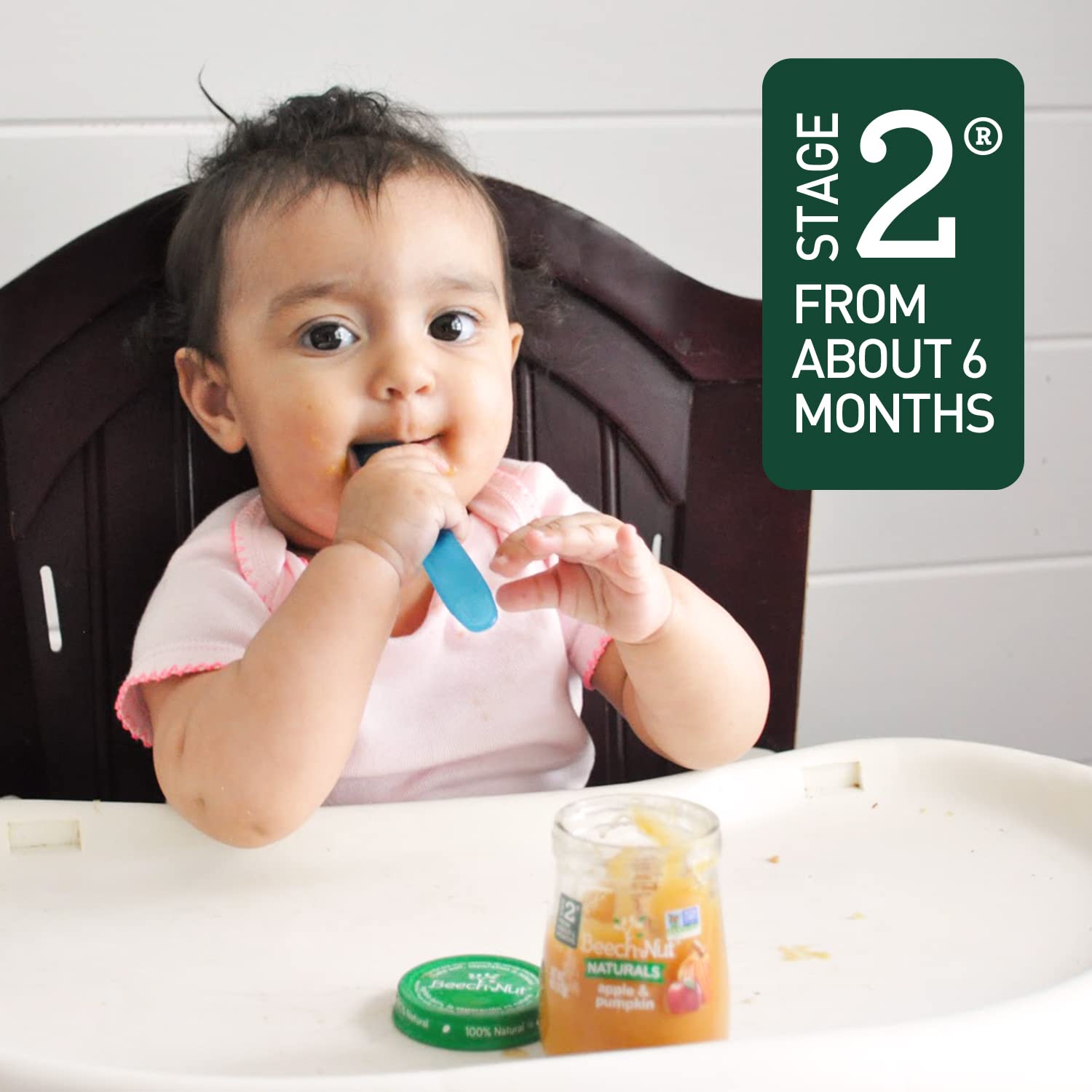 Beech-Nut Baby Food Pouches, Zucchini Spinach & Banana Veggie Puree Baby & Toddler Food, 3.5 oz (12 Pack)
