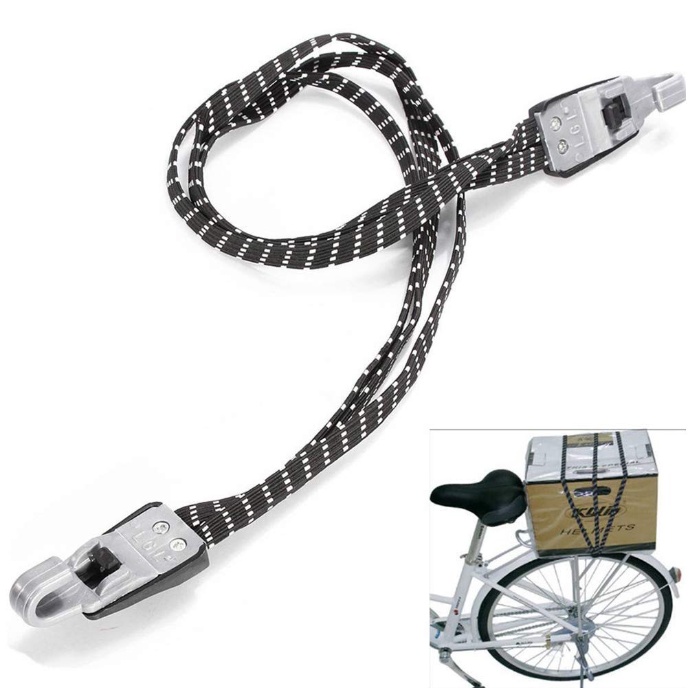 Bicycle Elastic Hooks Rope , HLHome Retractable Motorcycle Motorbike Bike Bandage Luggage Straps Suitcase Band Bungee Cord Recoil Bands Bag Elastic Rope - 3 Pce (1PCS)