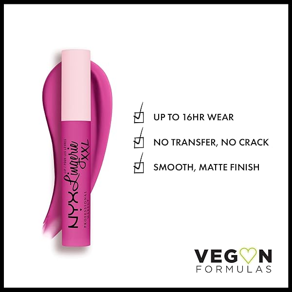 NYX PROFESSIONAL MAKEUP LIP LINGERIE XXL MATTE LIQUID LIPSTICK – KNOCKOUT (BUBBLEGUM PINK)